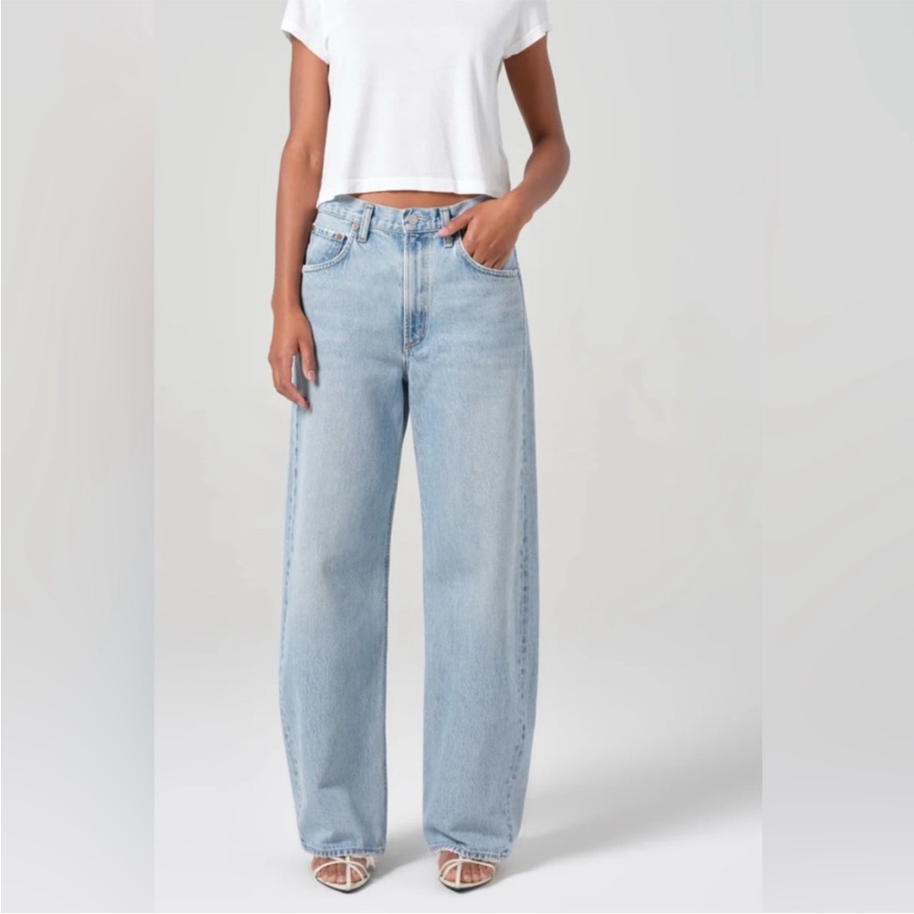 AGOLDE LOW CURVE JEAN Wide/ Barrel Leg 100% Regenerative
Cotton Size 31